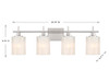Savoy House 4-Light Bathroom Vanity Light in Brushed Nickel (M80085BN)