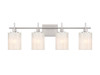 Savoy House 4-Light Bathroom Vanity Light in Brushed Nickel (M80085BN)