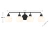 Savoy House 4-Light Bathroom Vanity Light in Matte Black (M80082MBK)