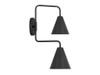 Savoy House 2-Light Adjustable Wall Sconce in Matte Black (M90111MBK)