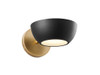 Savoy House 1-Light Wall Sconce in Matte Black and Natural Brass (M90113MBKNB)