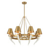 Savoy House Hearne 8-Light Chandelier in Warm Brass by Dann Foley (1-6306-8-322)
