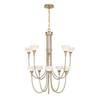 Savoy House Florena 10-Light Chandelier in Noble Brass by Breegan Jane (1-5083-10-127)