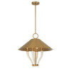 Savoy House Hearne 4-Light Pendant in Warm Brass by Dann Foley (7-6308-4-322)