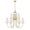 Savoy House Wilkes 9-Light Chandelier in Warm Brass by Dann Foley (1-4701-9-322)