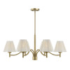 Savoy House Rosa 6-Light Chandelier in Noble Brass (1-6084-6-127)