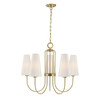 Savoy House Wilkes 5-Light Chandelier in Warm Brass by Dann Foley (1-4703-5-322)