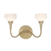 Savoy House Florena 2-Light Bathroom Vanity Light in Noble Brass by Breegan Jane (8-5081-2-127)