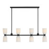 Savoy House Baldwin 8-Light Linear Chandelier in Matte Black (1-1249-8-89)