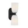 Savoy House Baldwin 2-Light Wall Wall Sconce in Matte Black (9-1245-2-BK)
