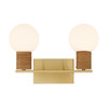 Savoy House Jarrell 2-Light Bathroom Vanity Light in Warm Brass (8-4081-2-322)