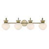 Savoy House Melbourne 4-Light Bathroom Vanity Light in Noble Brass (8-1028-4-127)