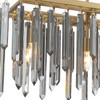Crystorama Gemma 6 Light Linear Chandelier (GEM-7007-MG-SS)