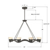 Crystorama Vance Integrated LED Chandelier (VNC-6508-NB)