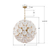 Crystorama Esme 12 Light Chandelier (ESM-4009-AG-WH)