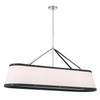 Crystorama Callahan 6 Light Linear Oval Chandelier (CAL-2407-PN)