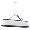 Crystorama Callahan 6 Light Linear Oval Chandelier (CAL-2407-PN)
