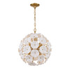Crystorama Esme 6 Light Chandelier (ESM-4005-AG-WH)