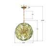 Crystorama Esme 6 Light Chandelier (ESM-4005-AG-GR)