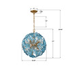 Crystorama Esme 6 Light Chandelier (ESM-4005-AG-BL)