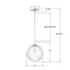 Crystorama Orly 1 Light Pendant (ORY-1007-PN-CL)