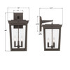 Crystorama Belmont 3 Light Outdoor Sconce (BEL-A8063-TZ)