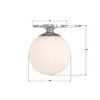 Crystorama Orly 1 Light Semi Flush (ORY-1003-PN-WH)