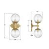 Crystorama Orly 2 Light Sconce (ORY-1002-AG-CL)