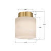 Crystorama Acme 1 Light Semi Flush (AME-400-AG)