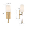 Crystorama Trenton 1 Light Sconce (TRE-221-OP-AG)