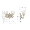 Crystorama Mayfield 2 Light Sconce (5222-AW)