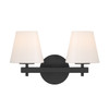 Crystorama Colton 2 Light Sconce (COL-202-BK)