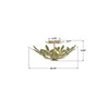 Crystorama Broche 4 Light Semi Flush (560-CT)