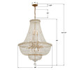Crystorama Roslyn 15 Light Chandelier (ROS-A1015-AG-CL-MWP)