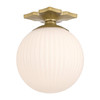 Crystorama Orly 1 Light Semi Flush (ORY-1003-AG-WH)