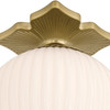 Crystorama Orly 1 Light Semi Flush (ORY-1003-AG-WH)