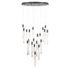 Artcraft Lighting Celine 20 Light Integrated LED Chandelier, Brass with Laser Lined Glass Rods (AC12140BK)