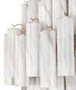 Artcraft Lighting Sophia 29 Light Foyer, Brass with Wispy White Tronchi Style Glassware (AC12104WH)