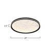 Artcraft Lighting Luna Integrated LED Flush Mount 20", Black (AC6875BK)