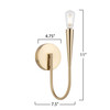 Artcraft Lighting Bronte Collection 1-Light Sconce Brass (AC11921BR)