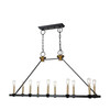 Artcraft Lighting Notting Hill Collection 10-Light Island/Pool Table Black and Brushed Brass (AC11980BB)