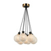 Artcraft Lighting Gem Collection 7-Light Pendant Black and Brushed Brass (AC11877SW)