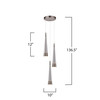 Artcraft Lighting Sunnyvale Collection 3-Light Chandelier Pearl Black and Smoke (AC6823SM)