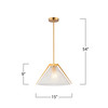 Artcraft Lighting Baltic Collection 1-Light Pendant Brass (AC11911BR)