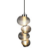 Artcraft Lighting Ariel Integrated LED Pendant 17.8", Chrome with Ribbed Smoke Ombre Glassware (AC7801CH)