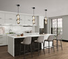 Artcraft Lighting Ariel Integrated LED Pendant 17.8", Chrome with Ribbed Smoke Ombre Glassware (AC7801CH)