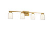 Artcraft Lighting Saville Collection 4-Light Bathroom Vanity Fixture Brass (AC7394BR)