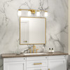 Artcraft Lighting Saville Collection 4-Light Bathroom Vanity Fixture Brass (AC7394BR)