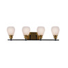 Artcraft Lighting Nelson Collection 4-Light Bathroom Brass & Black (AC11684BB)