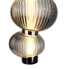Artcraft Lighting Ariel Integrated LED Pendant 13.5", Chrome with Ribbed Smoke Ombre Glassware (AC7800CH)